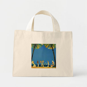 Bolsa Tote Mini Viagem francês Vintage Cote D'Azur