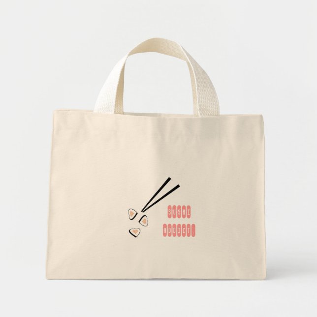 Bolsa Tote Mini Viciado em Sushi (Frente)