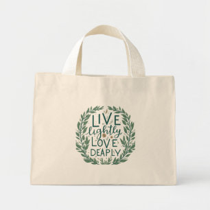 Bolsa Tote Mini Viva leve, Ame o Bag de Tote Muito Pequeno