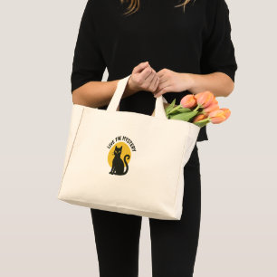 Bolsa Tote Mini Viva o Gato Preto da Lua Misteriosa