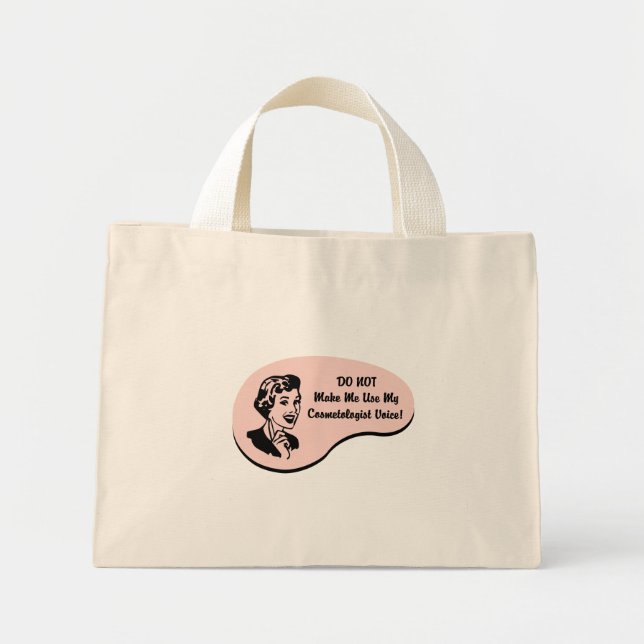Bolsa Tote Mini Voz Cosmetóloga (Frente)