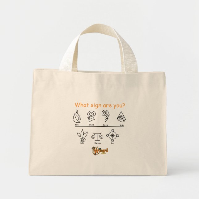 Bolsa Tote Mini Wizard101 Bag - Que Sinal Você É? (Frente)