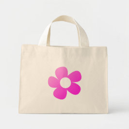 Bolsa Tote Mini Y2k Preppy Diverppy Flower (Flor rosa quente brilh