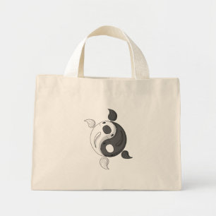 Bolsa Tote Mini Yin e Yang, o Saco de Tote Koi