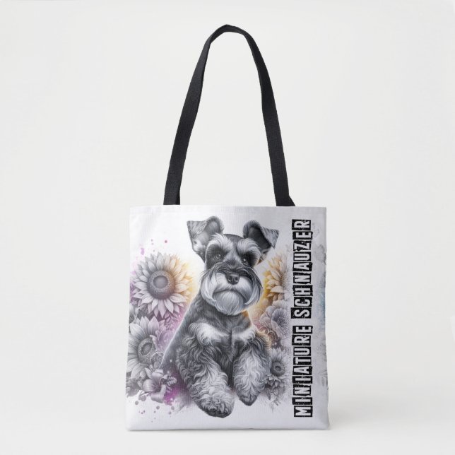 Bolsa Tote Miniatura Schnauzer (Frente)