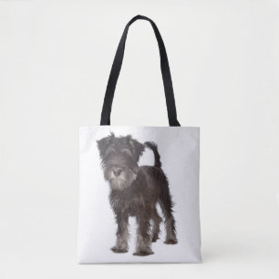 Bolsa Tote Miniatura Schnauzer Canvas de Cachorro Cachorro