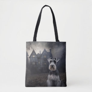 Bolsa Tote Miniature Schnauzer Halloween Assustador