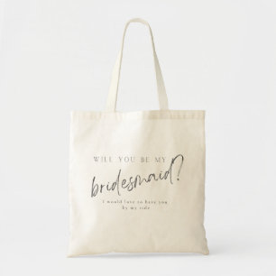 Bolsa Tote Mínima Moderna Tipografia Casada Bridesmaid Gift