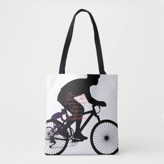 Bolsa Tote Minimal Bicycle Art – (Frente)
