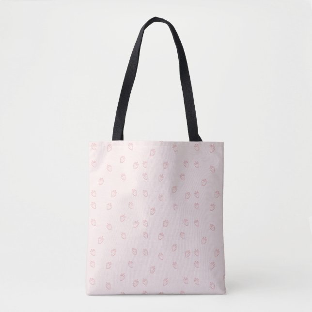 Bolsa Tote Minimalismo de Morango (Frente)
