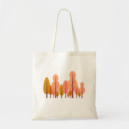 Bolsa Tote Minimalist Autumn Forest Illustration 