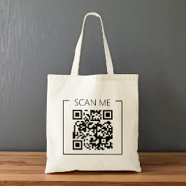 Bolsa Tote Minimalist QR Code Scan Me Business
