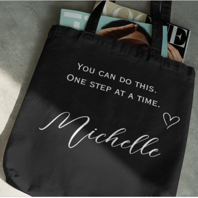 Bolsa Tote Minimalist Quote | You Can Do This Personalized (Criador carregado)