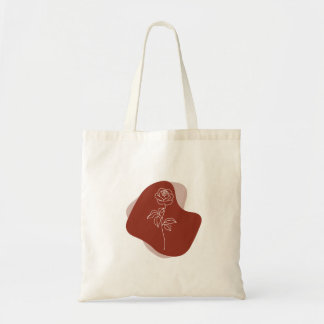 Bolsa Tote Minimalista Abstrato Boho Rosa