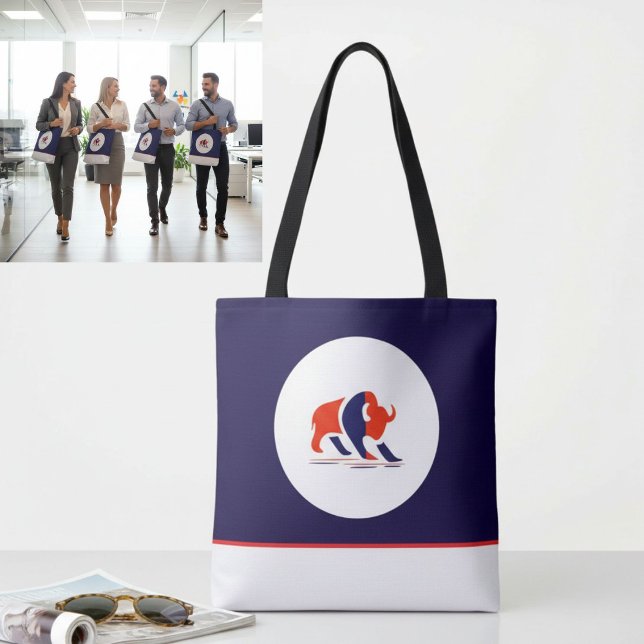 Bolsa tote minimalista de símbolo moderno (Criador carregado)