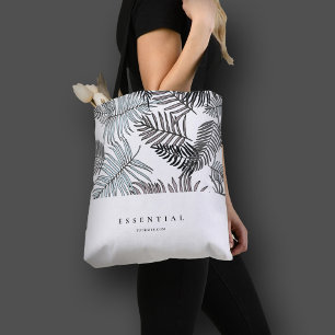 Bolsa Tote Minimalista Tropical Escura Moderna