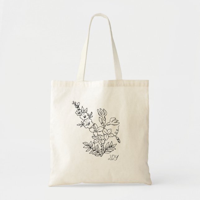 Bolsa Tote Mínimo de Flores Selvagens, bohemiam Mínimo Tote B (Frente)