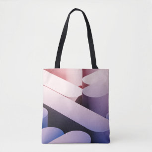 Bolsa Tote Mínimo de fundo de matiz abstrato. Azul e rosa 