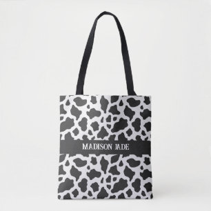 Bolsa Tote Mínimo de impressão animal Impressão Monograma de