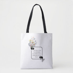 Bolsa Tote Mínimo de PEACE Interna Estática Ilustrada