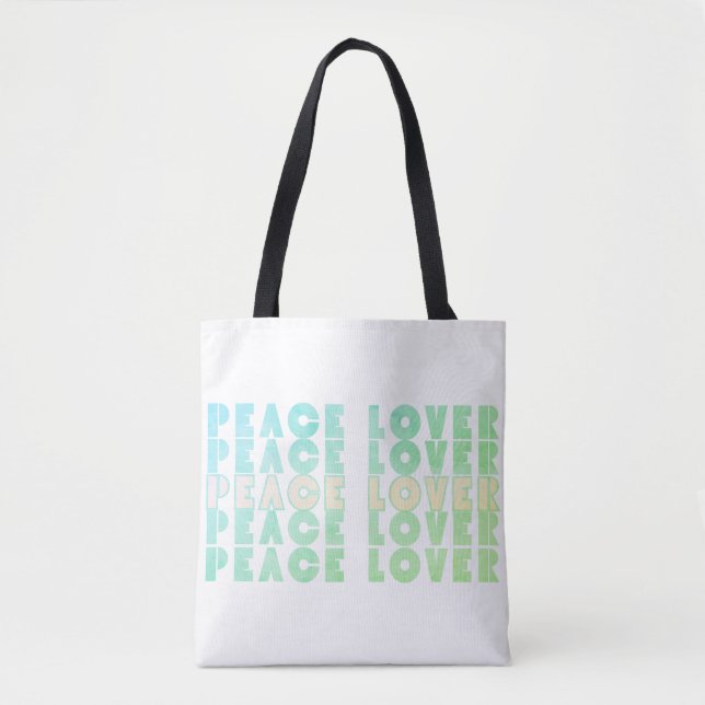 Bolsa Tote Mínimo e Elevação da PazTipografia (Frente)