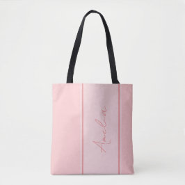 Bolsa Tote Mínimo personalizado cor-de-rosa