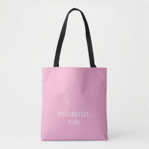 Bolsa Tote Mínimo Priorizar Você Cita Rosa Empoeirado Rosa