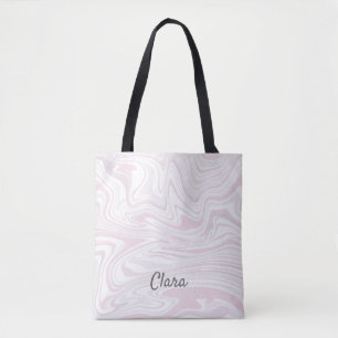 Bolsa Tote Mínimos elegantes coram olhar de mármore