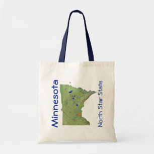 Bolsa Tote Minnesotan Map Bag