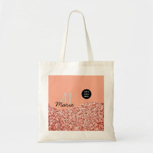 Bolsa Tote minúscula azul adicionar texto do logotipo obrigad