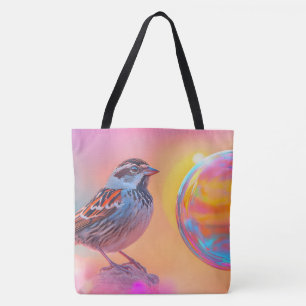 Bolsa Tote Minúscula colorida e bolha arco-íris