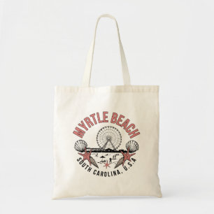 Bolsa Tote Mírtle Beach Retro Vignette Budget Tote Bag