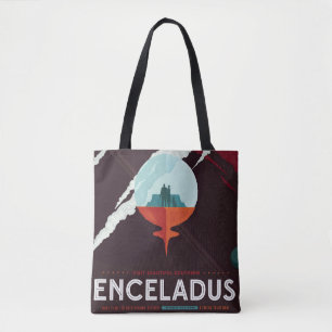 Bolsa Tote Missão De Poster-Cassini Do Espaço Retroativo A Sa