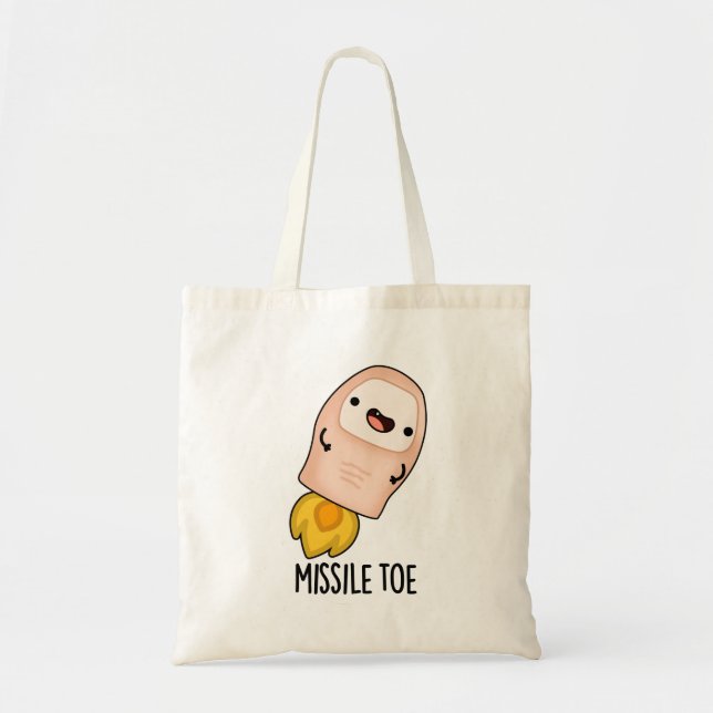Bolsa Tote Míssil Toe Cute Mistletoe Pun (Frente)