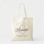 Bolsa Tote Mississippi Wedding Tote Bag<br><div class="desc">Este bolsa de Mississippi é perfeito para receber convidados da cidade para o seu casamento! Embale-o com guloseimas locais para um pacote de boas-vindas extra divertido.</div>