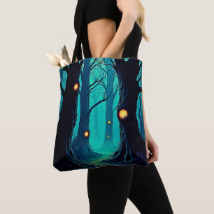 Bolsa Tote Mistério da Floresta de Fantasia Escura