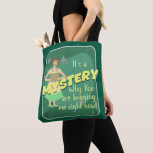 Bolsa Tote Mistério Divertido Snark Retrorando Mulher Domésti