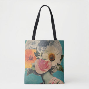 Bolsa Tote Mistério florescente debaixo da lua