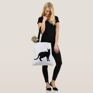 Bolsa Tote Mística do Felino: Uma Silhueta Gato Elegante