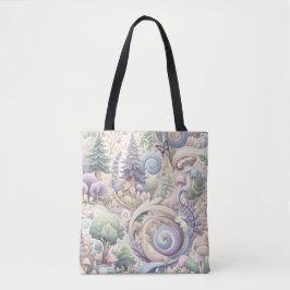 Bolsa Tote Mística Pastel Woodland: Um Whirl De Cottagecore