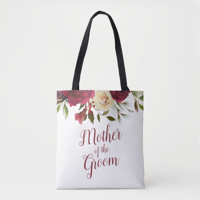 Bolsa Tote Mistletoe Manor Watercolor Mãe do Salão (Frente)