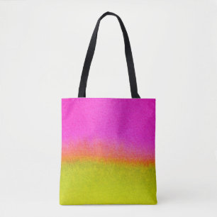 Bolsa Tote Mistura de Aquarela - Rosa e Verde