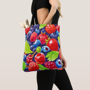 Bolsa Tote Mistura de Frutas Vermelhas de Verão