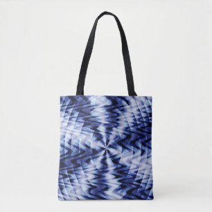 Bolsa Tote Misturando em ondas azuis...