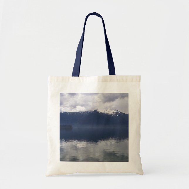 Bolsa Tote Misty Alaskan Sea in Shades of Blue (Frente)