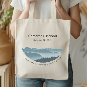Bolsa Tote Misty Mountain Range Bolsas de boas-vindas