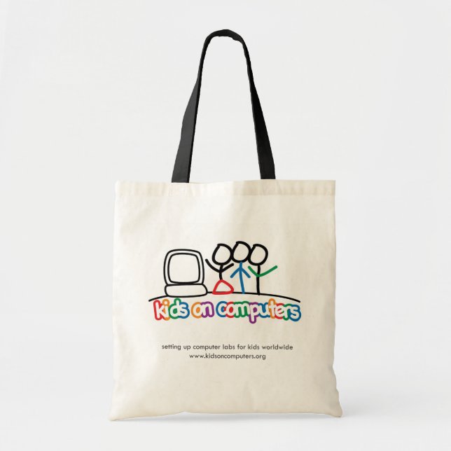 Bolsa Tote Miúdos na sacola dos computadores (Frente)