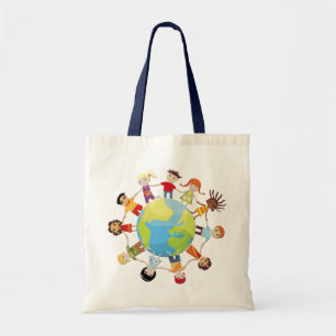 Bolsa Tote Miúdos para a paz de mundo