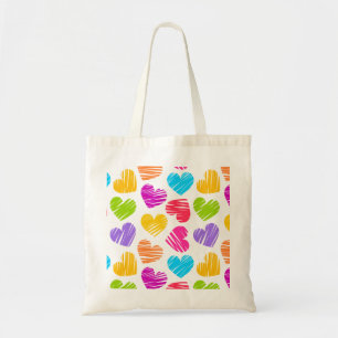 Bolsa Tote Moça pastel ama corações