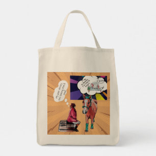 Bolsa Tote mochila de toalha grande do estilo cômico choro